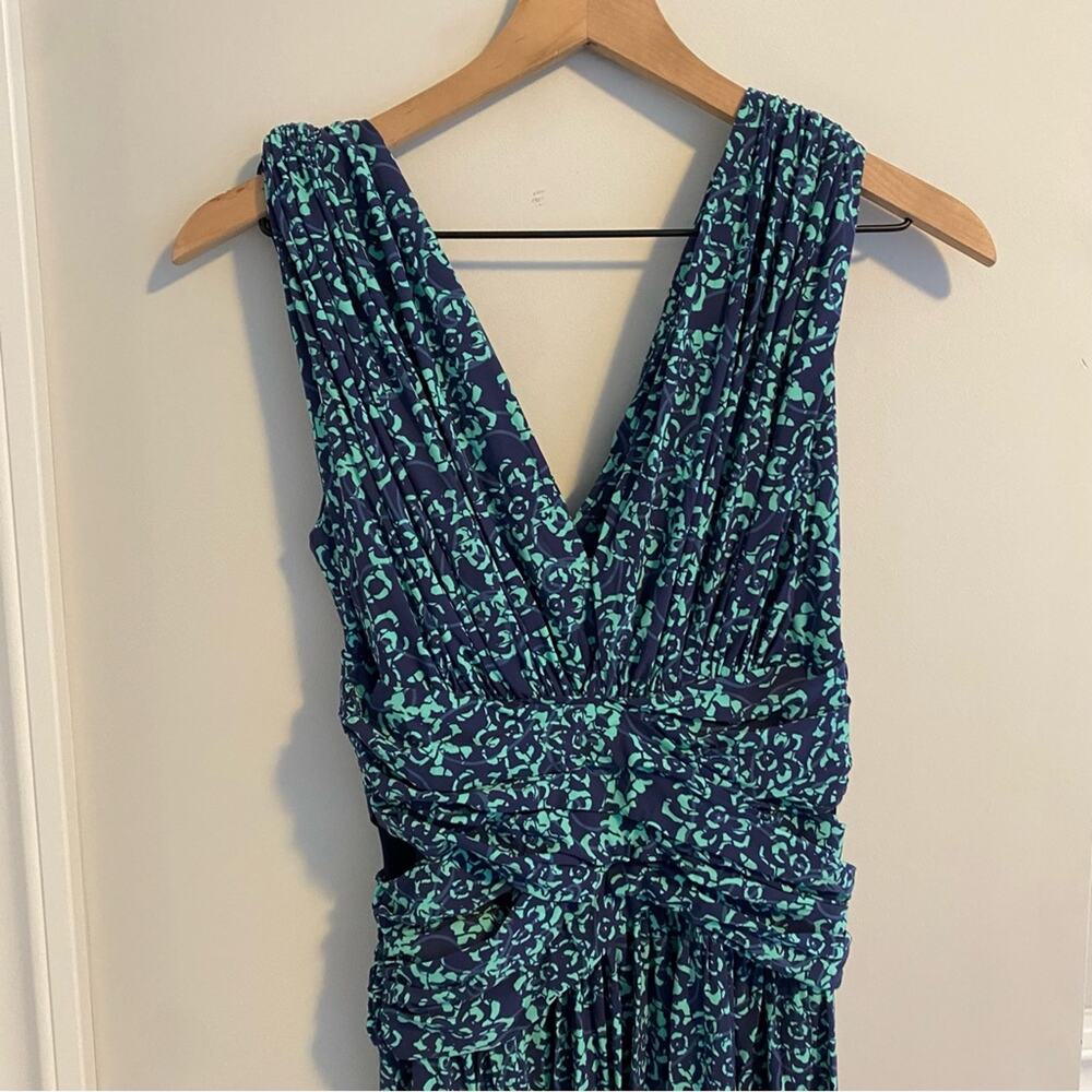 Chiara Boni La Petite Robe Blue Floral Maxi Dress Medium - Picture 15 of 16